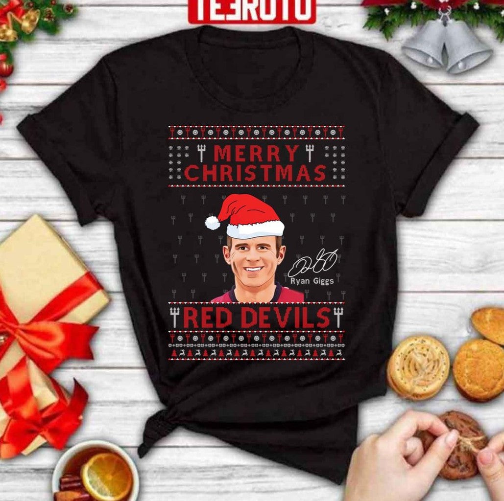 Ryan Giggs Manchester United Merry Christmas Red Devil Unisex Sweatshirt
