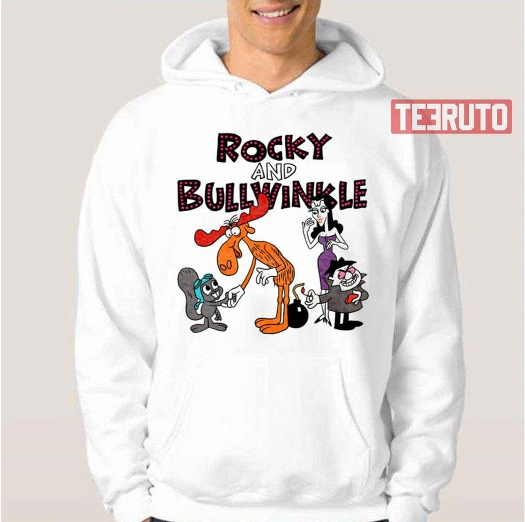 Natasha And Boris With Logotype Rocky And Bullwinkle Unisex T-Shirt