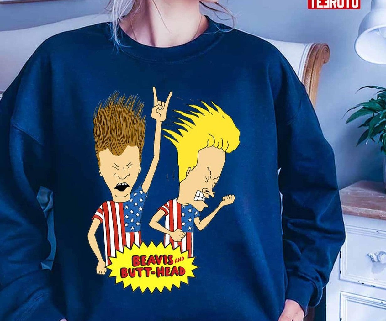 Rock Out Us Flag Beavis And Butthead Unisex T-Shirt