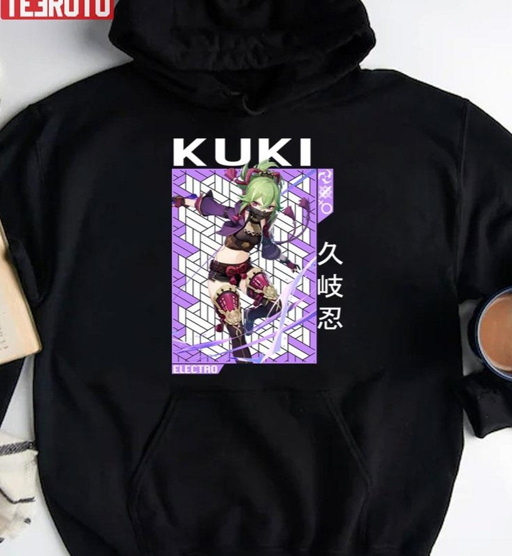 Purple Design Kuki Shinobu Genshin Impact Unisex T-Shirt