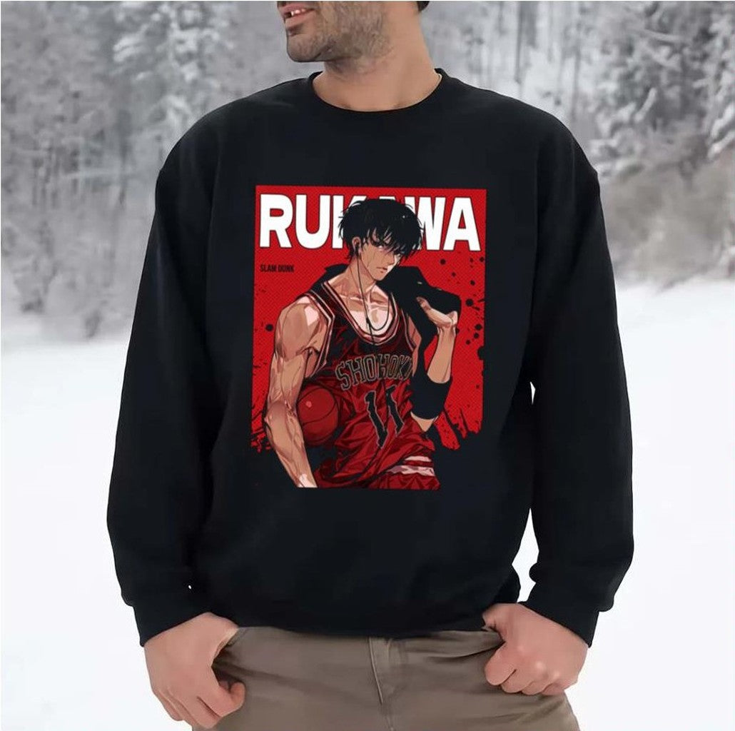 Rukawa Slam Dunk Red Comic Design Unisex Sweatshirt