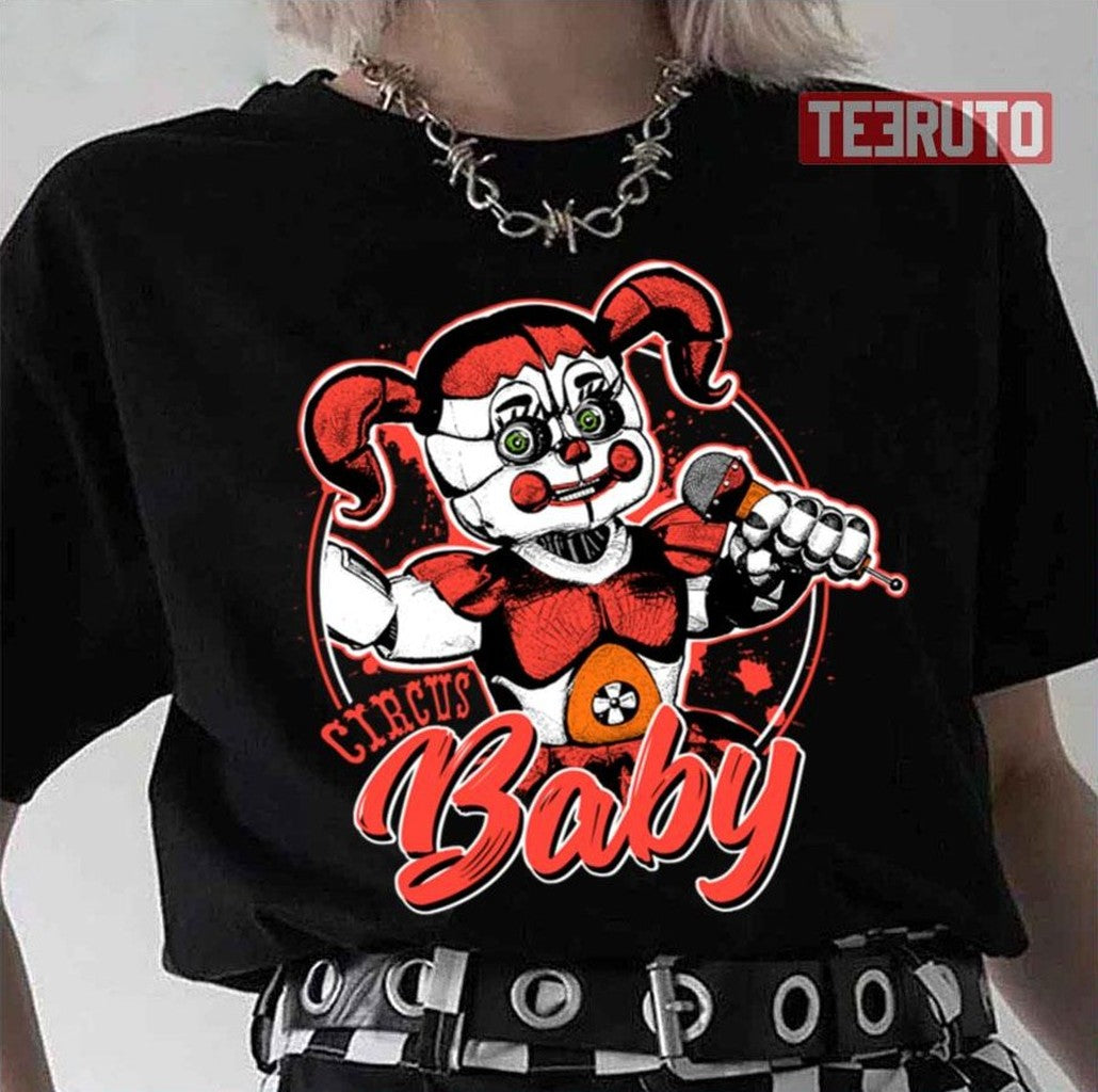 Scary Circus Baby Doll Five Night's At Freddy's Unisex T-Shirt