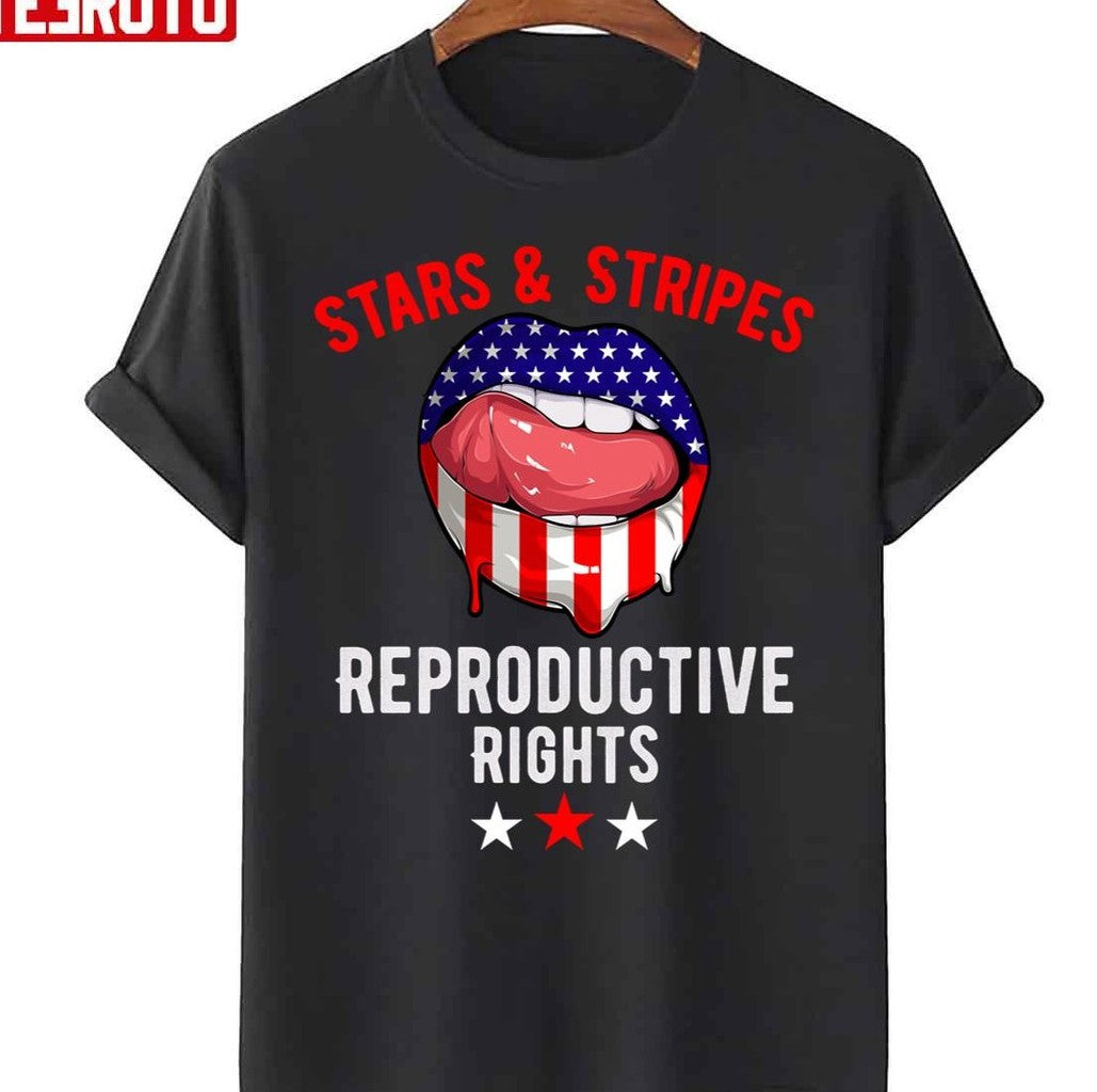 Stars Stripes Reproductive Rights American Flag 4th Of July Unisex T-Shirt