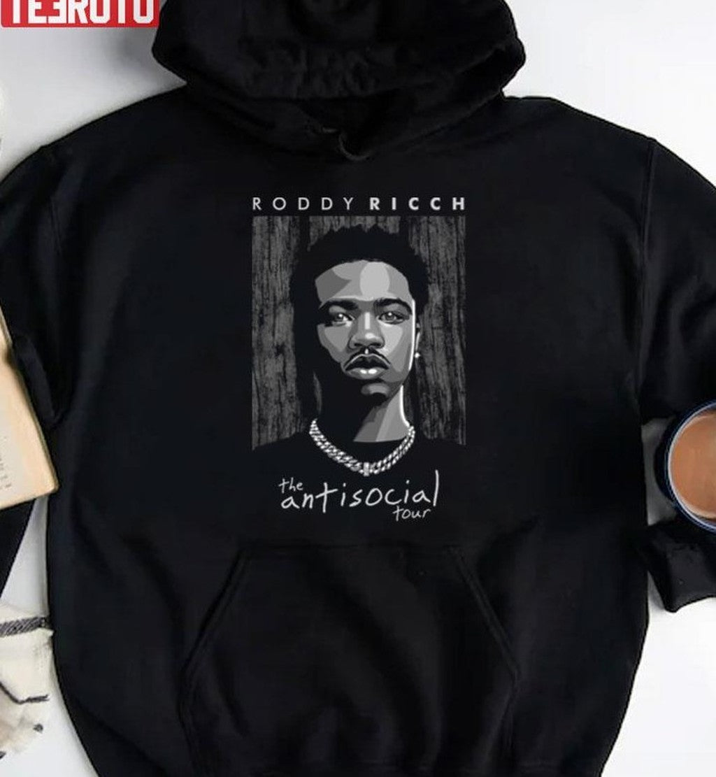 Antisocial Tours Retro Roddy Ricch Portrait Unisex T-Shirt