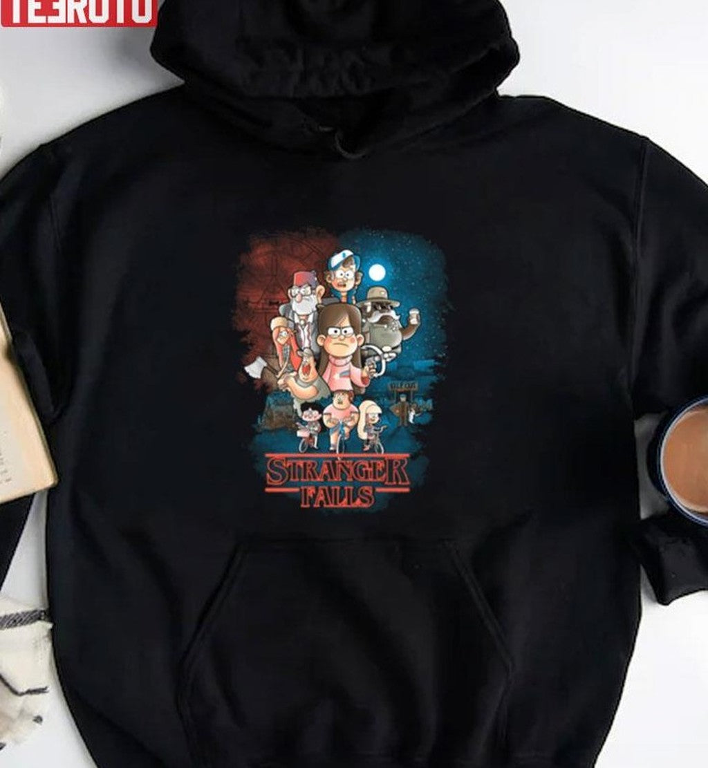 Stranger Falls Gravity Falls Stranger Things Inspired Unisex T-shirt
