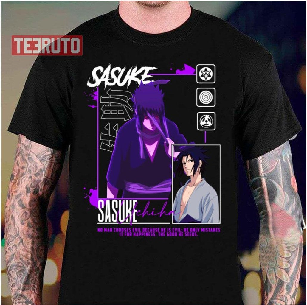 Anime Purple Uchiha Sasuke Naruto Shippuden Unisex Hoodie