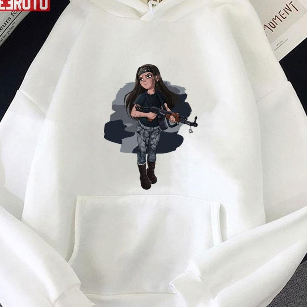Anime Camo Girl With A Gun Shadbase Unisex Hoodie