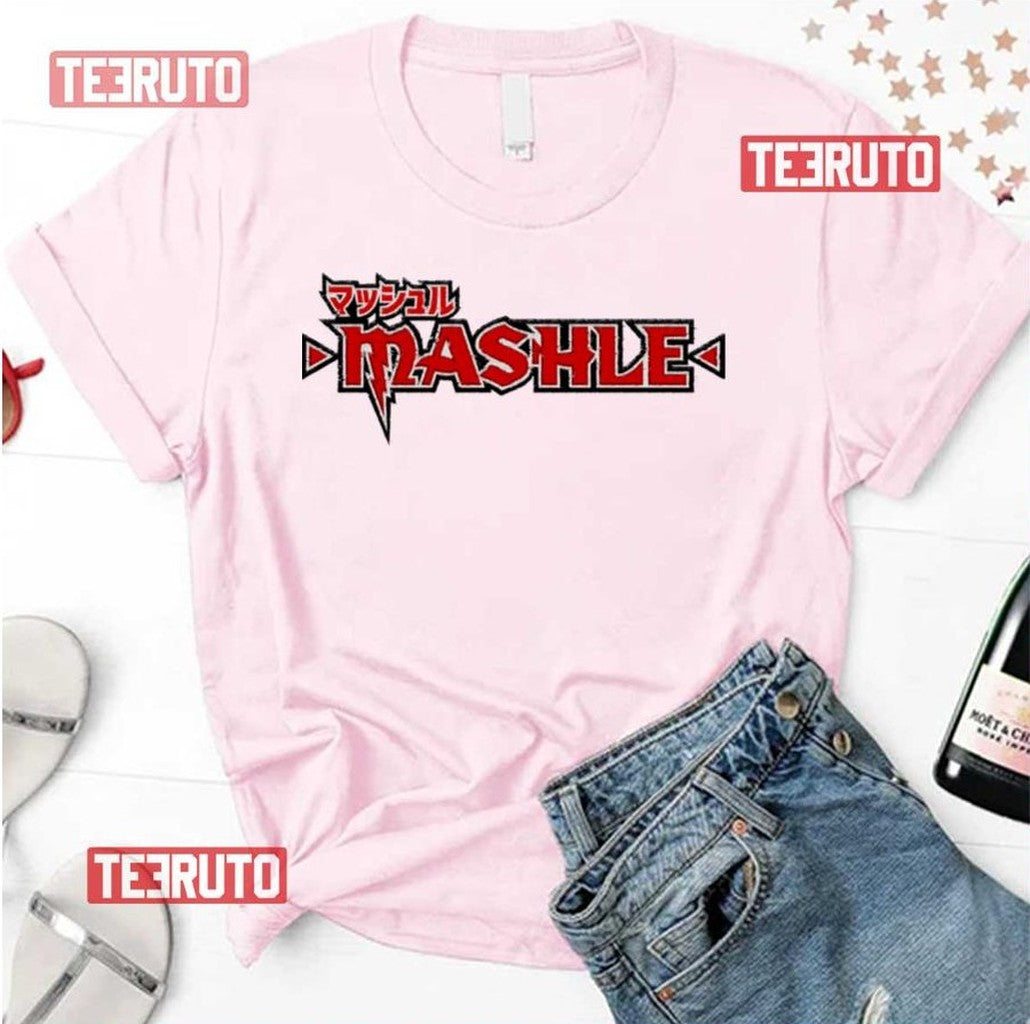 Red Text Mashle Logo Mashle Magic And Muscles Unisex T-Shirt