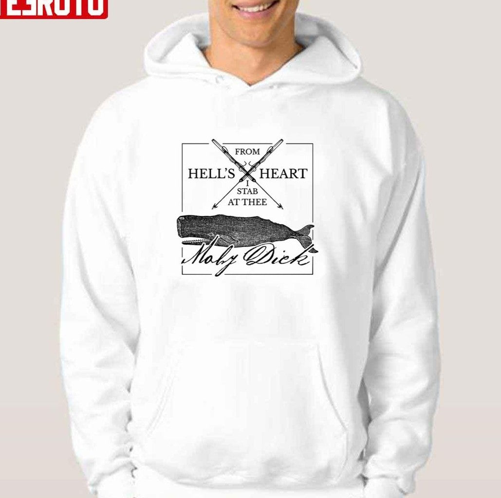 Moby Dick Hell's Heart Quote Unisex Hoodie
