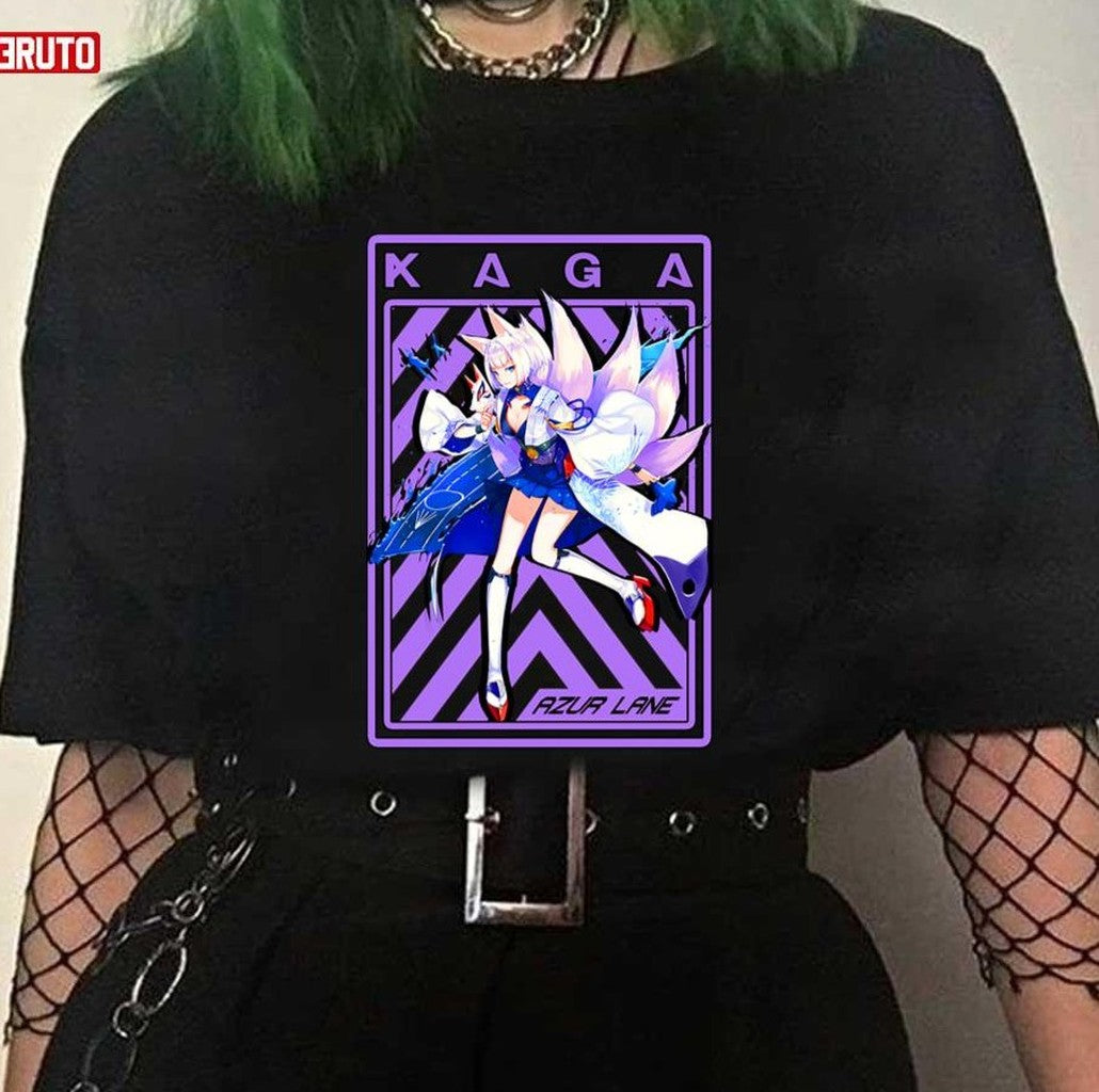 Purple Stripes Azur Lane Kaga Unisex T-shirt