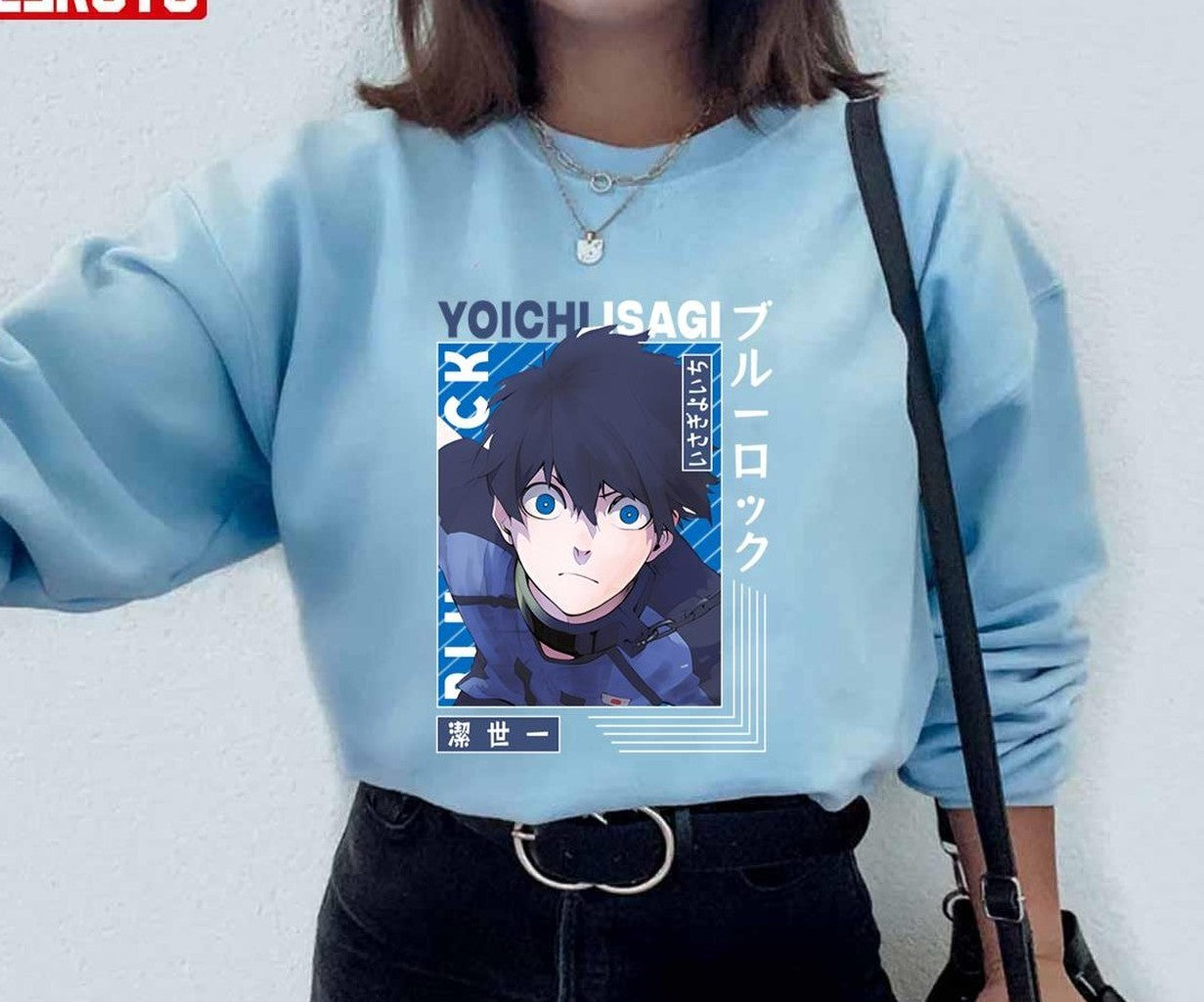 Netflix Anime Character Yoichi Isagi Blue Lock Unisex Hoodie