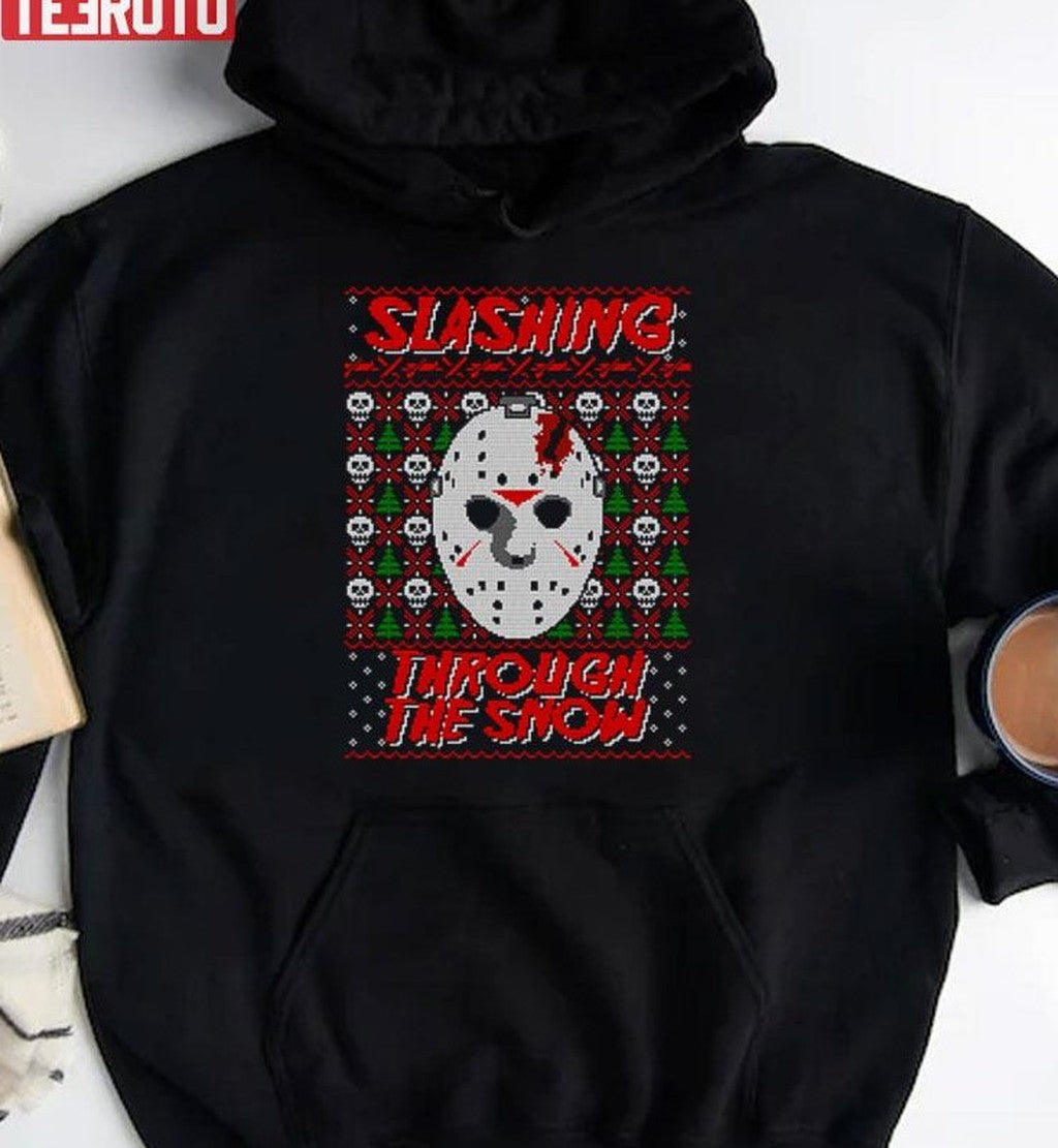 Slashing Through The Snow Halloween Unisex Sweatshirt