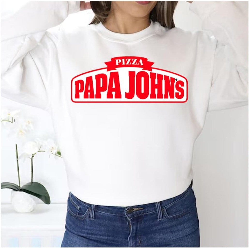 Red Papa John's Pizza Logo Unisex Sweatshirt