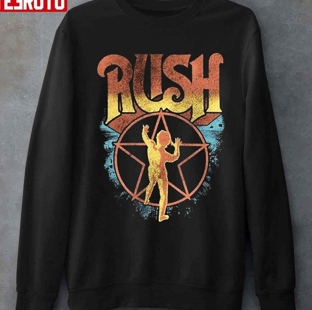 Rush Band Vintage Retro Red Stars Kid Unisex T-Shirt