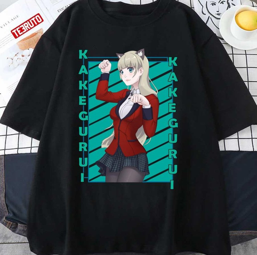 Ririka Momobami Kakegurui Kakegurui Twin Color Stripe Design Unisex T-Shirt