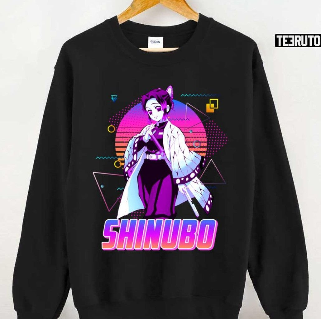 Neon Retro Shinobu Kocho Demon Slayer Kimetsu No Yaiba Unisex T-Shirt