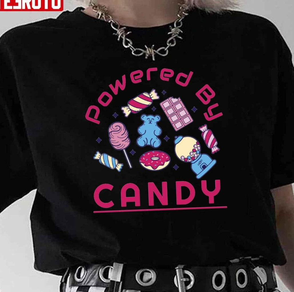 Powered By Candy Halloween Unisex T-Shirt