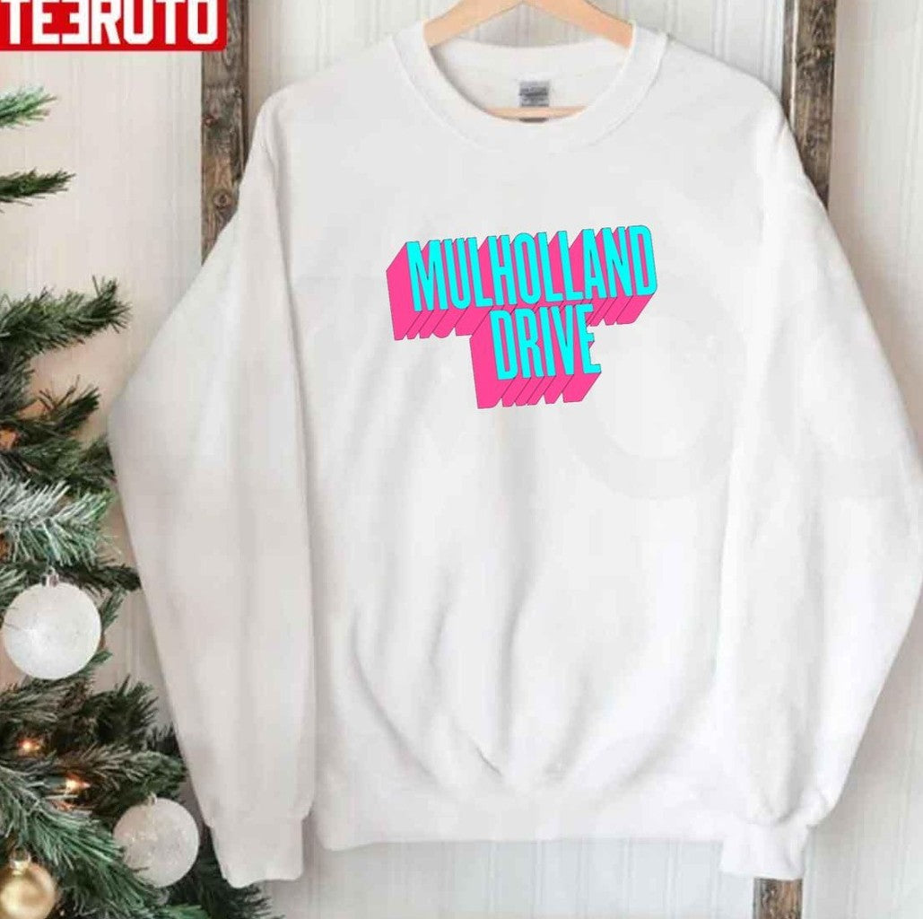 Mulholland Drive California 3d Neon Retro Sweatshirt