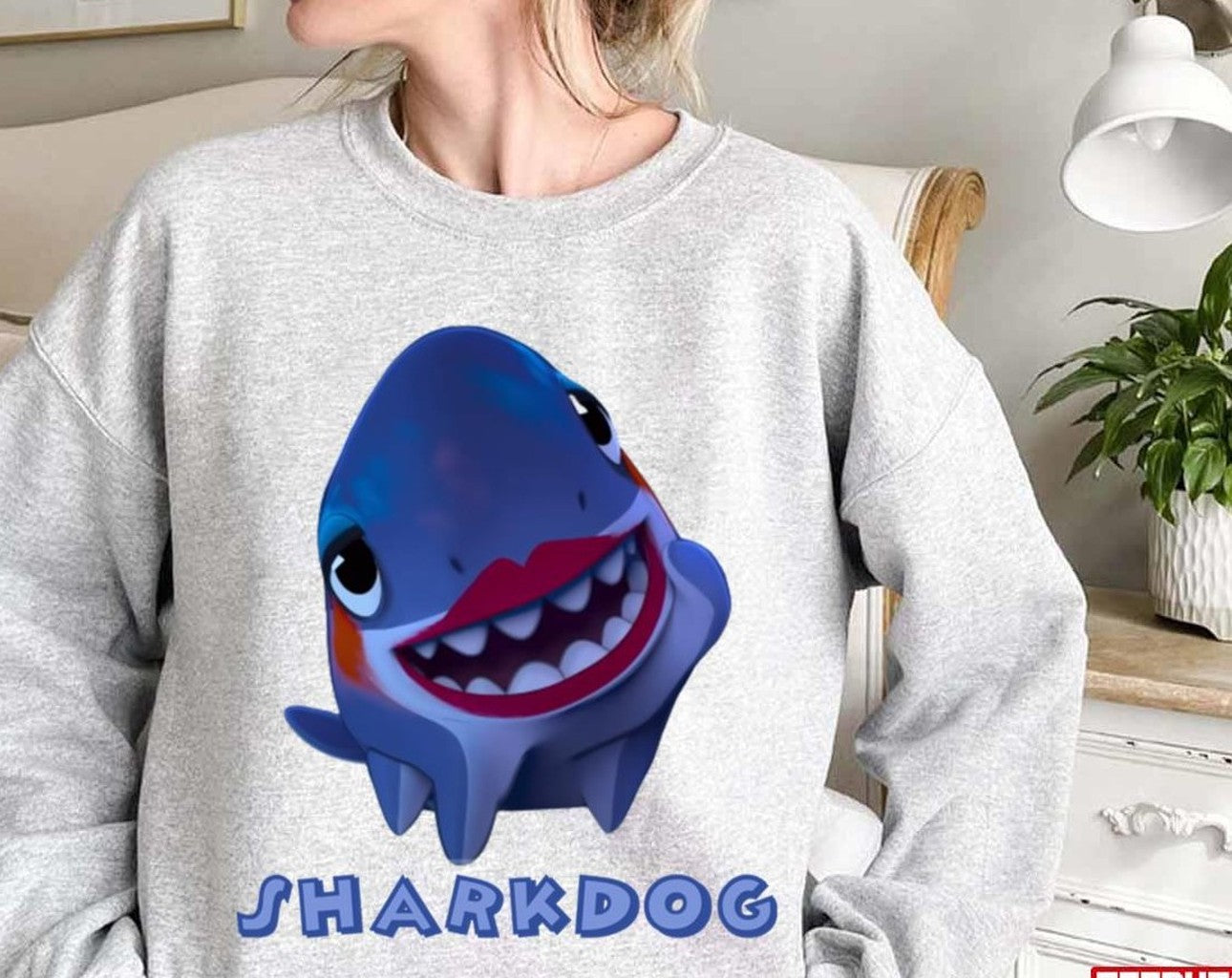 Red Lipstick Little Sharkdog Unisex Sweatshirt