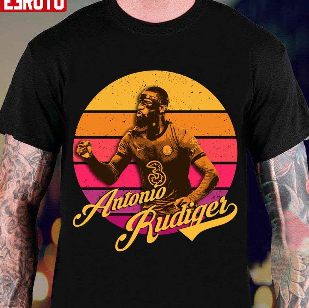 Antonio Rudiger Retro Vintage Football Unisex Hoodie
