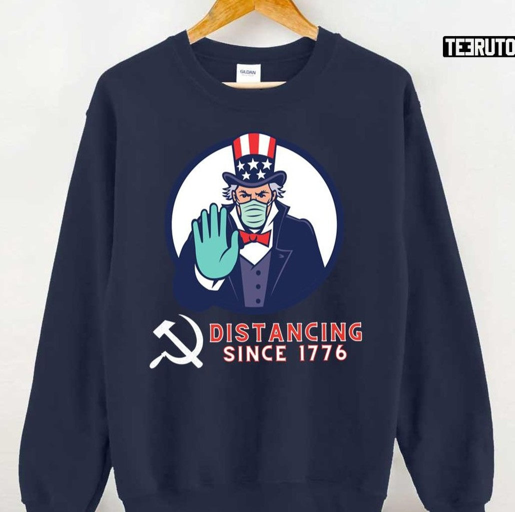 Social Distancing Funny Anti Socialism And Libertarian Unisex T-Shirt
