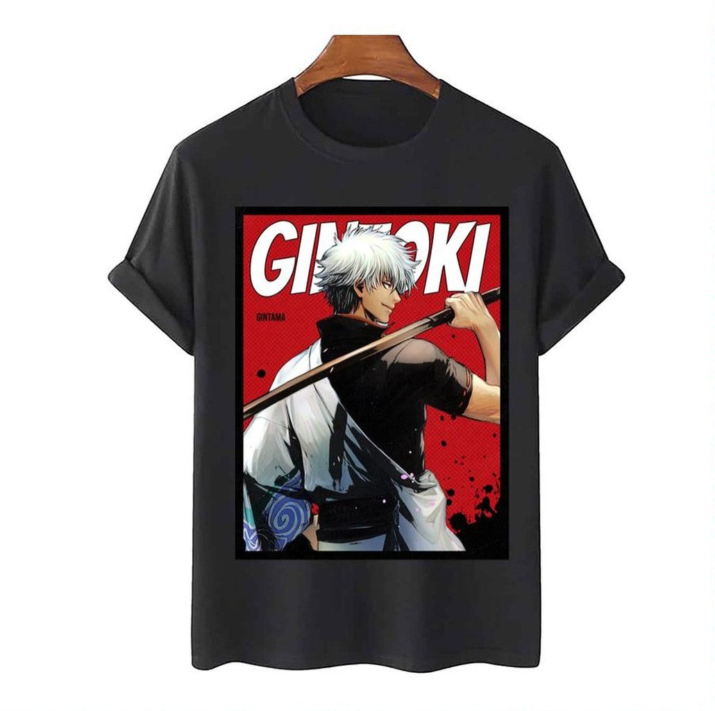 Sakata Gintoki Gintama Red Comic Design Unisex T-Shirt