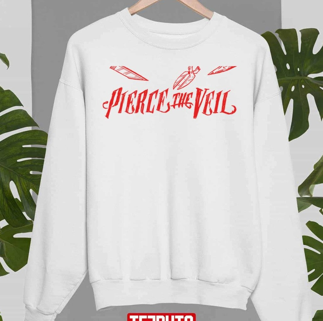 Pierce The Veil Rock Band Red Text Unisex T-Shirt
