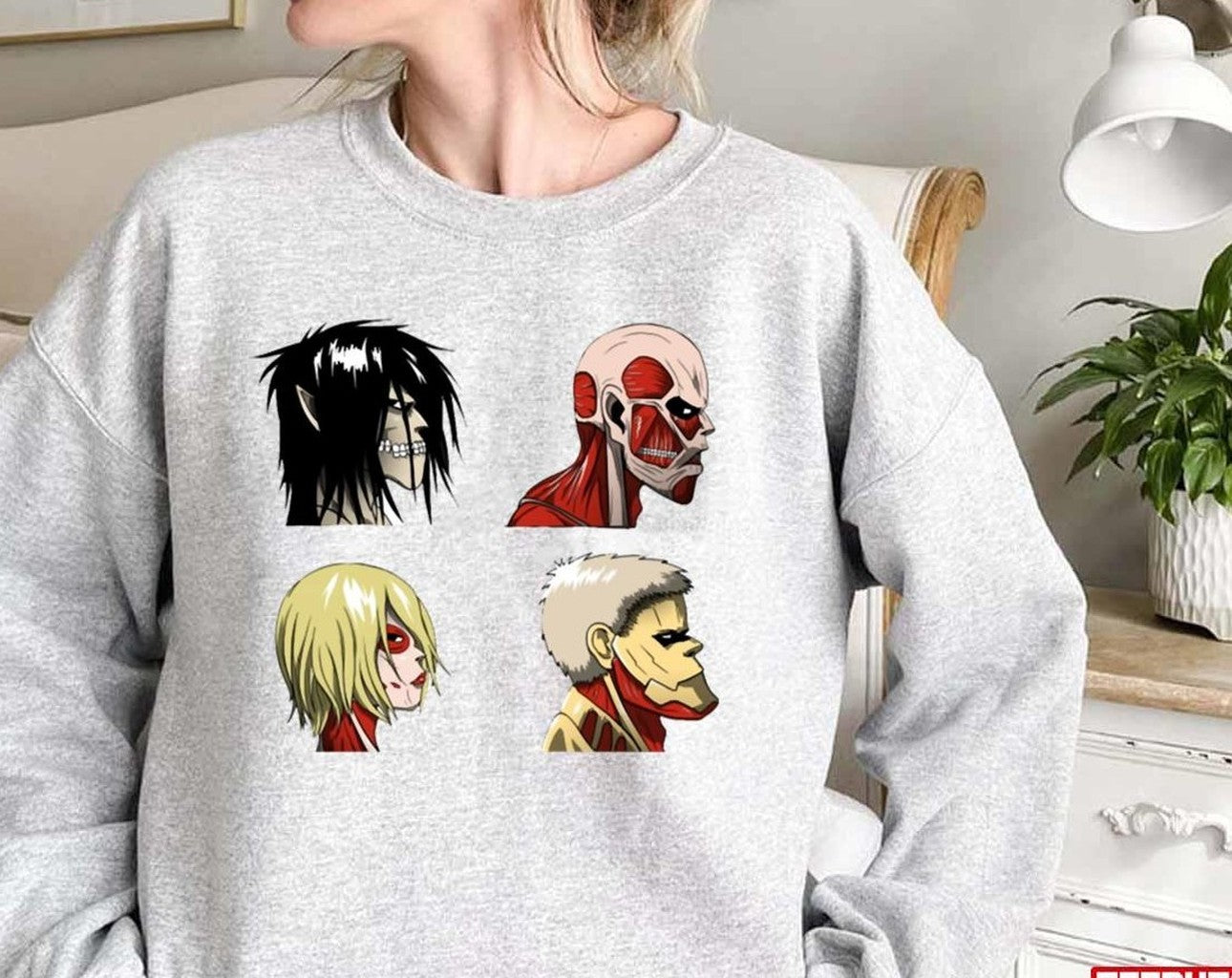 Anime Attack On Titan Characters Gorillaz Inspired Unisex T-Shirt