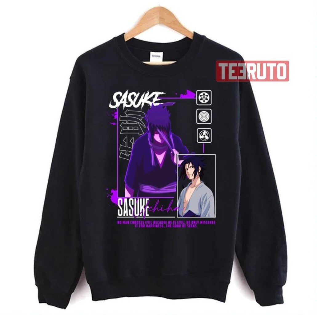 Anime Purple Uchiha Sasuke Naruto Shippuden Unisex Hoodie