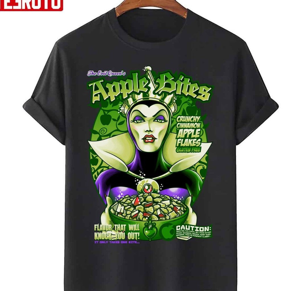 Apple Bites Evil Queen Snow White Cereal Unisex T-Shirt