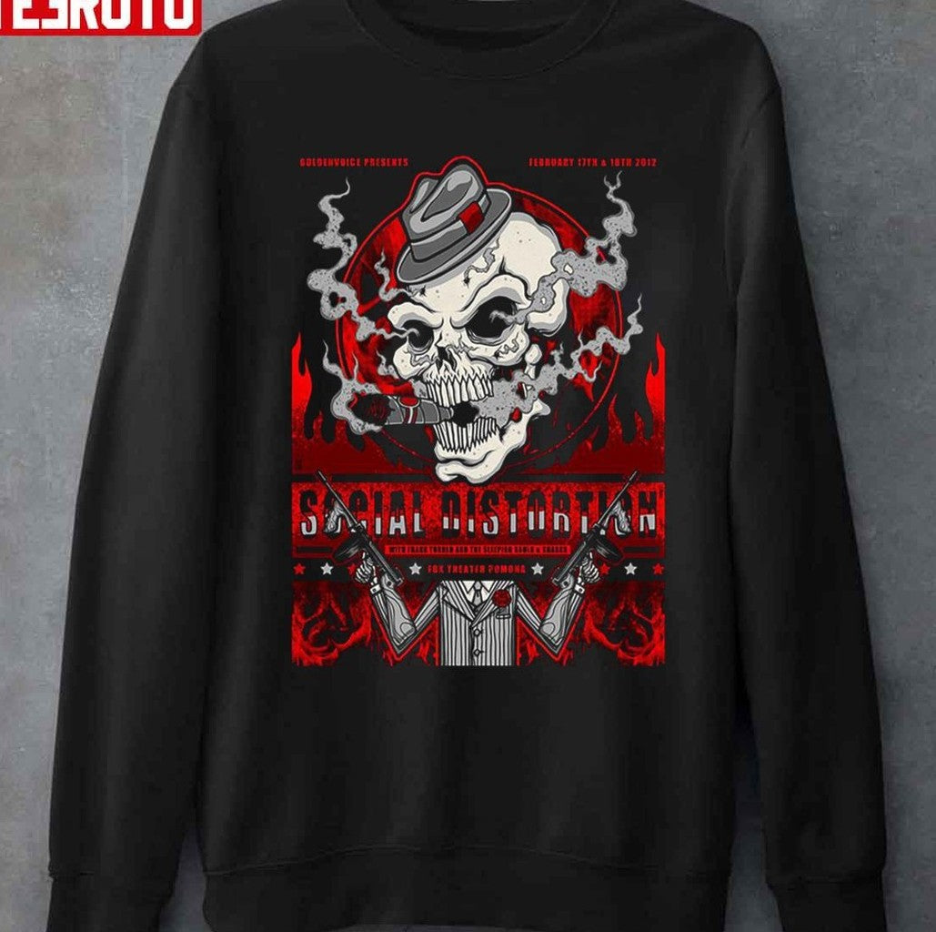 Smiking Skull Don’t Take Me For Granted Social Distortion Punk Rock Band Unisex T-Shirt
