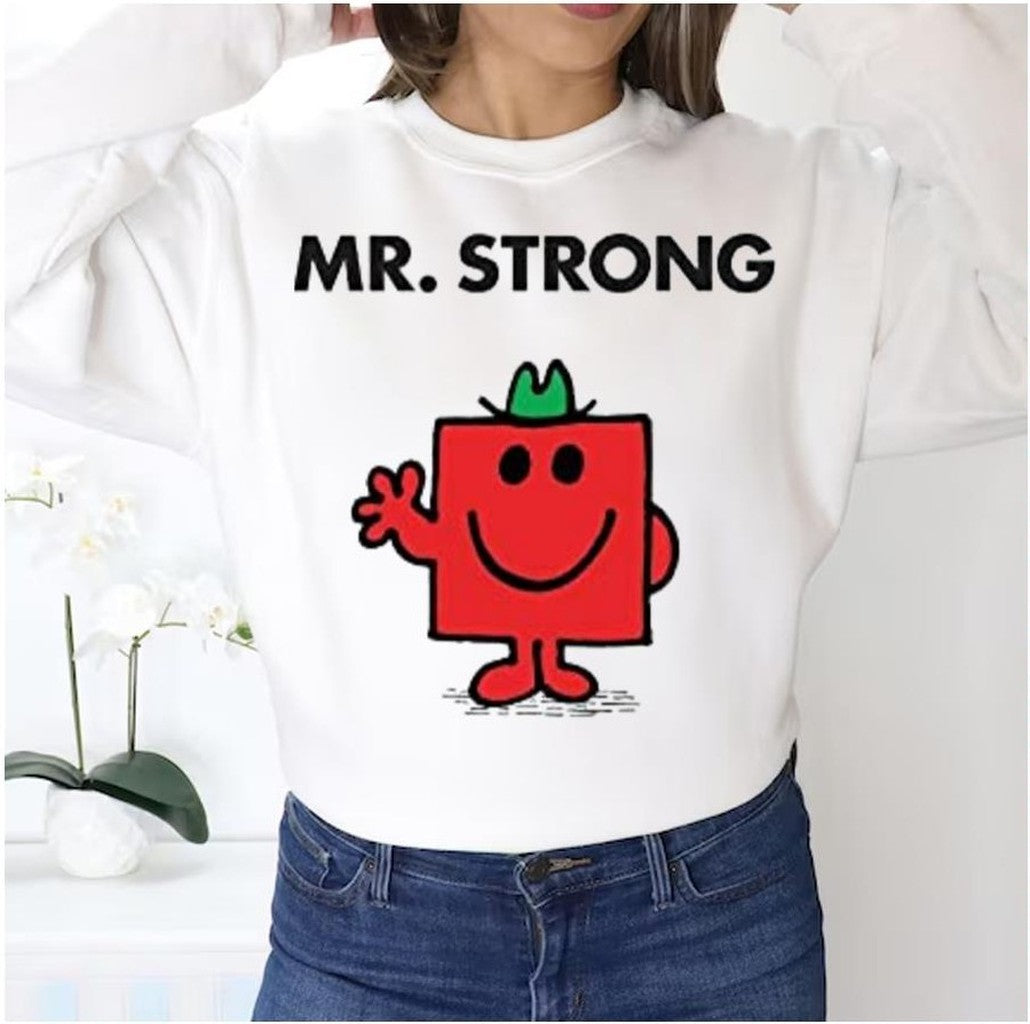 Mr Strong Red Square Little Miss Unisex Sweatshirt