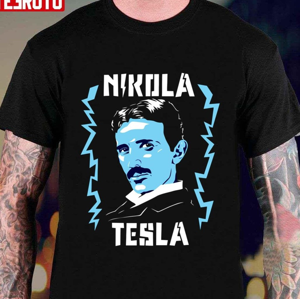 Animated Portrait Nicola Tesla The Legend Unisex Hoodie