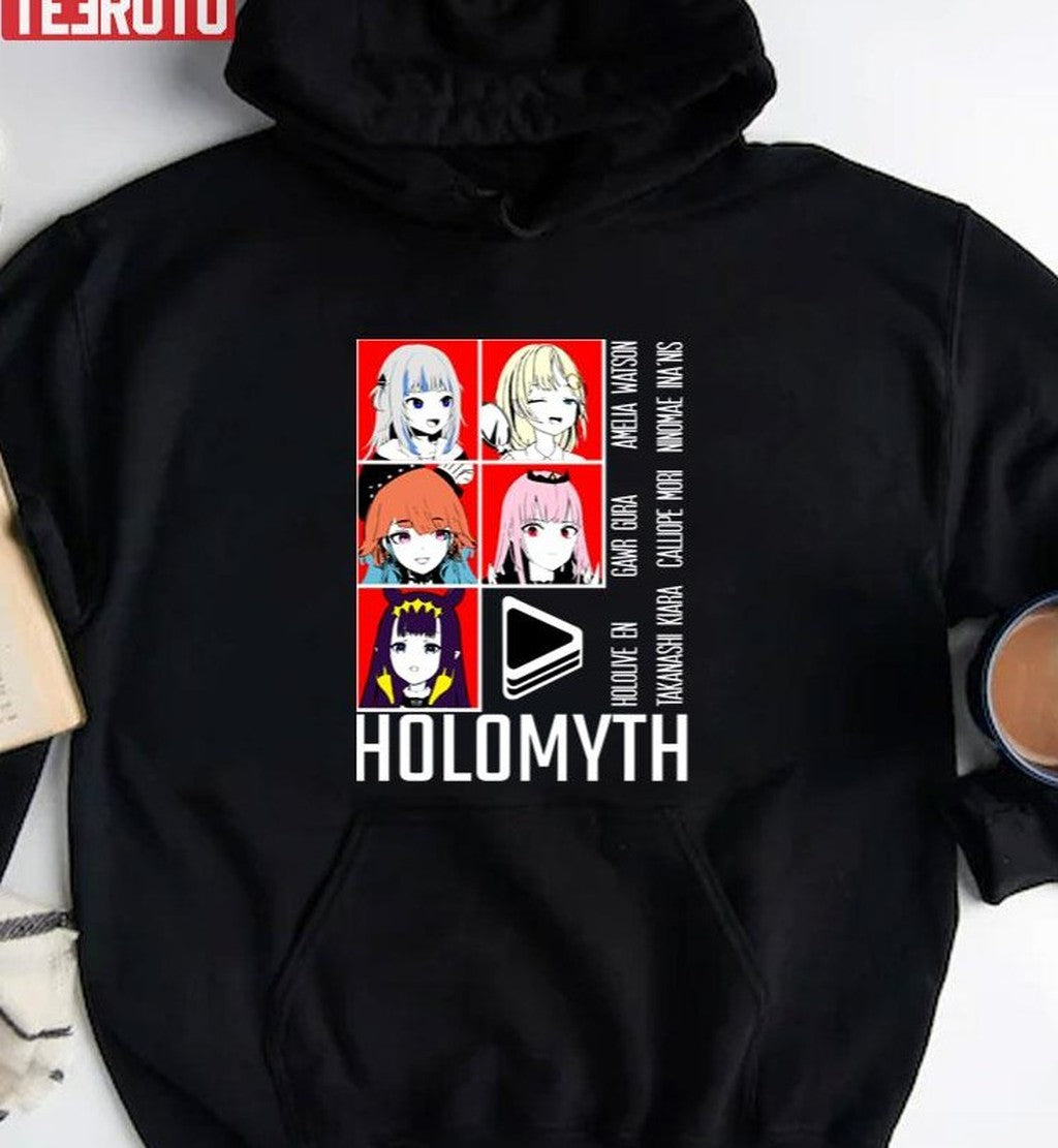 Red Panel Hololive En Holomyth Unisex T-Shirt
