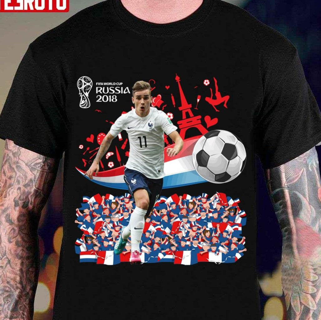 Antoine Griezmann At The World Cup Russia 2018 Unisex Hoodie