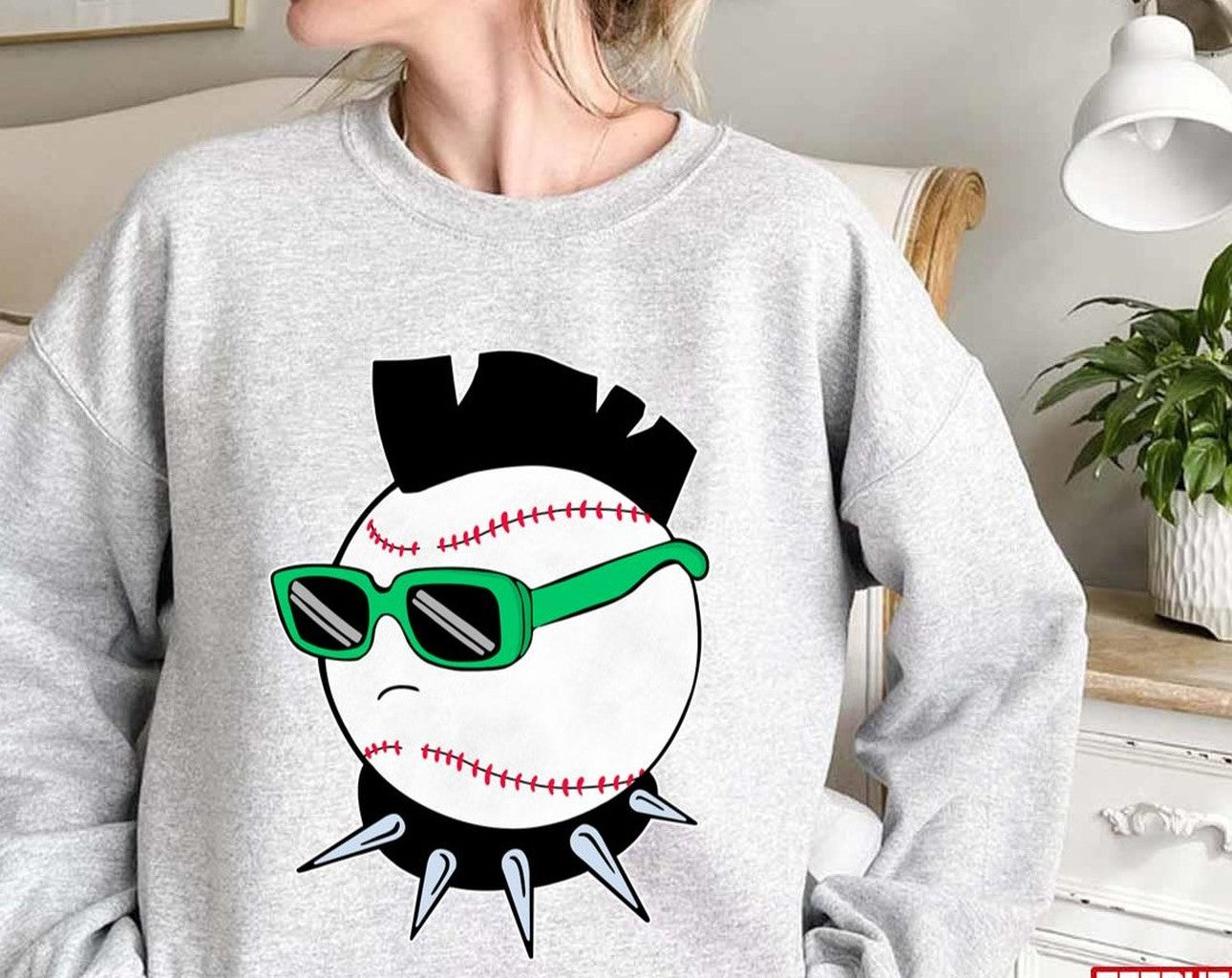 Punk Baseball Sport Ball Unisex Sweatshirt