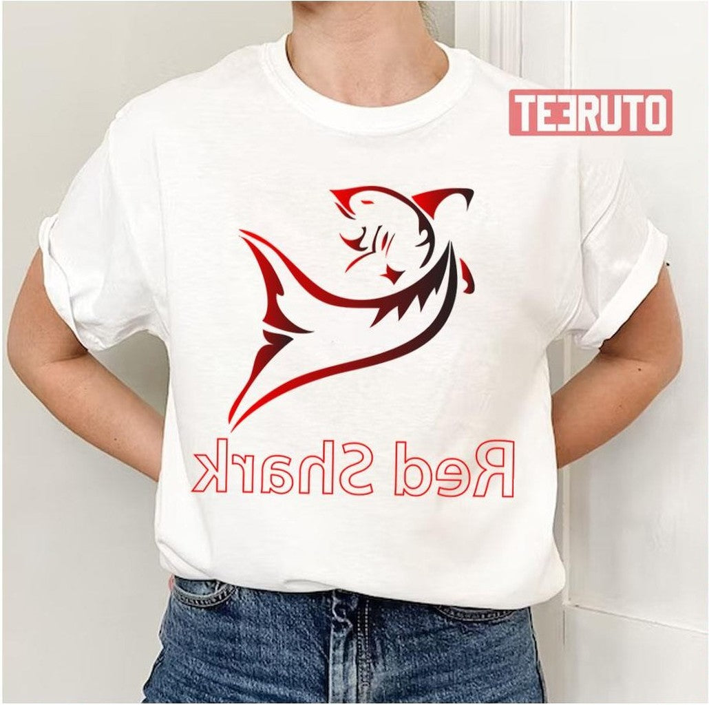 Red Shark In Reverse Unisex T-Shirt