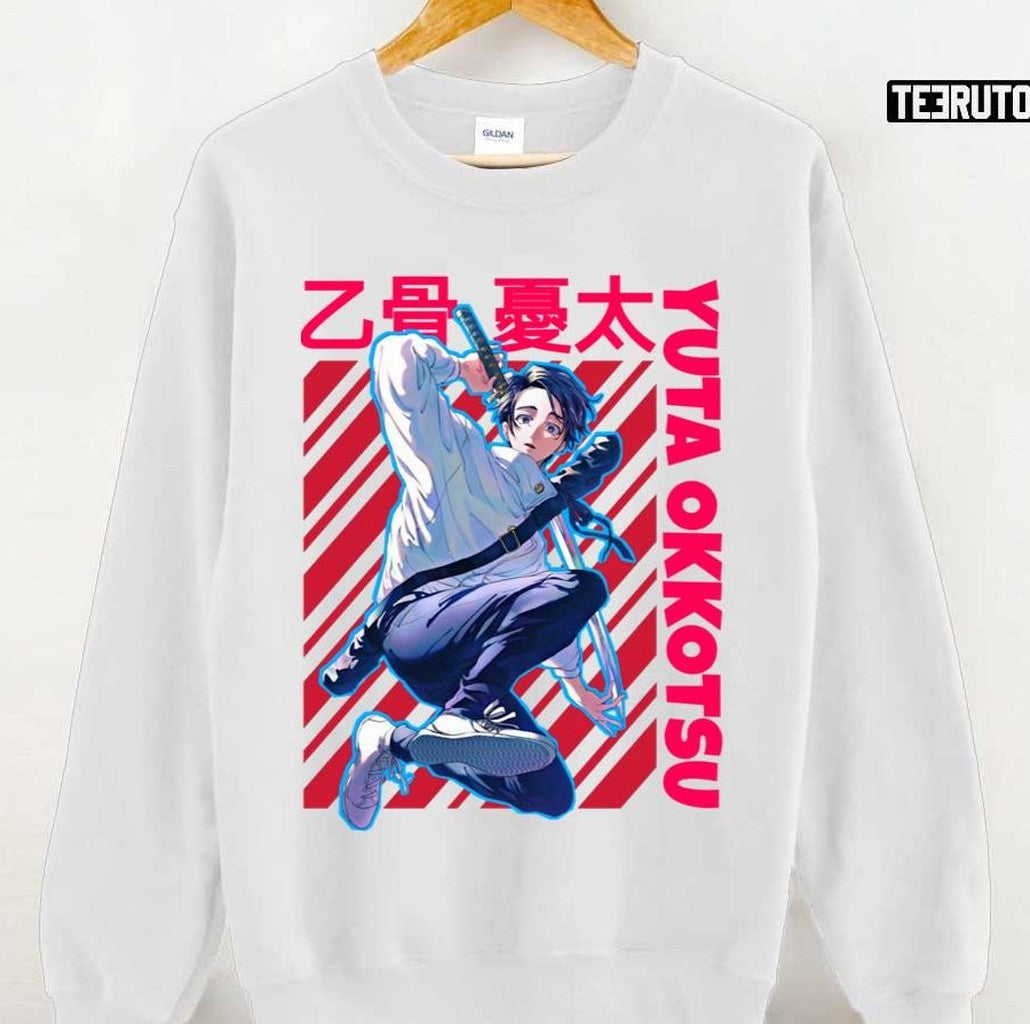 Modern Style Color Stripe Art Yuta Okkotsu Jujutsu Kaisen Unisex T-Shirt