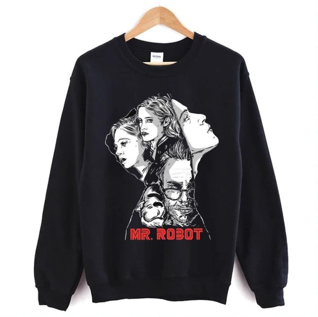 Mr Robot Balck And White Art Unisex Hoodie
