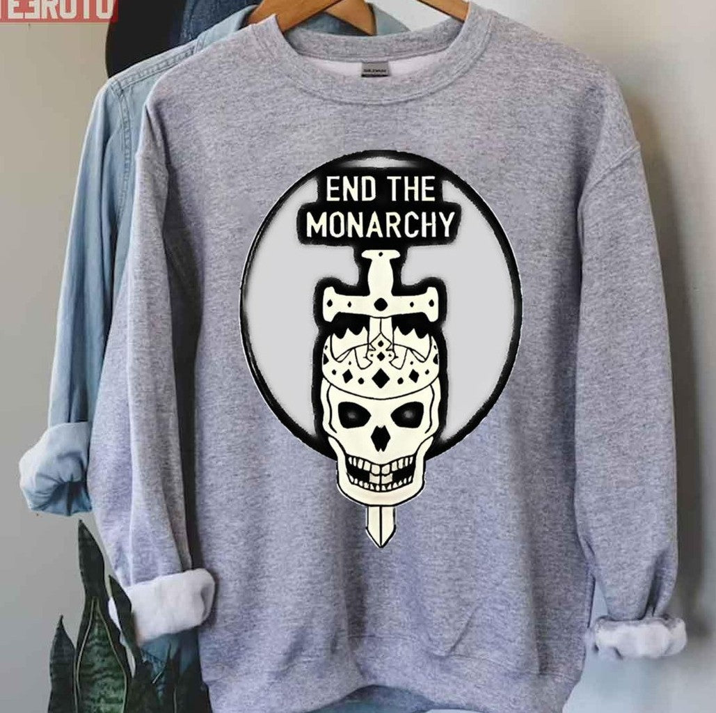 Anti Monarchy Skull And Crown Unisex T-Shirt
