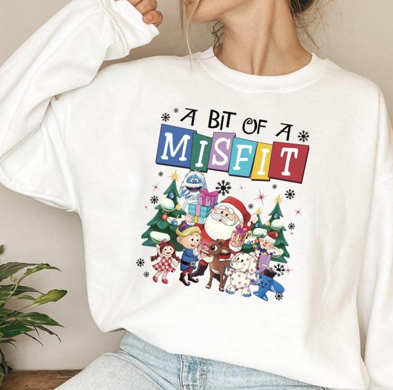 Rudolph The Red Nosed Reindeer Christmas ShirtSweatshirtHoodie, Retro Crewneck, Gift For Xmas, Cotton, Womenswear Tops