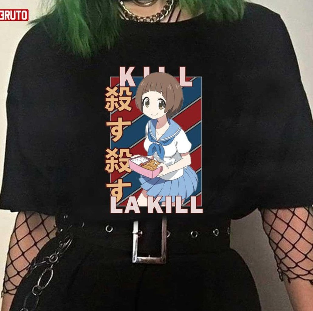 Bento Mako Mankanshoku Kill La Kill Kiru Ra Kiru Retro Blue Red Design Unisex T-shirt