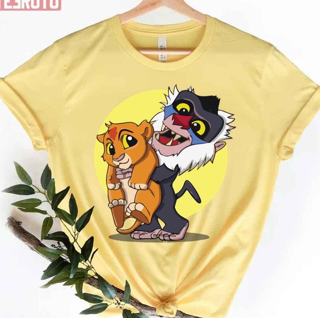 Baby Simba And Rafiki The Lion King Unisex T-Shirt