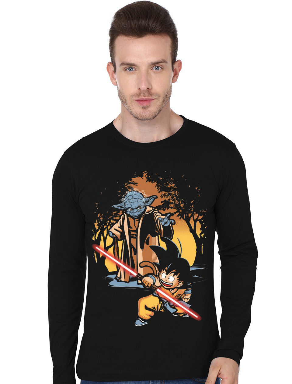 Dragon Ball – RedBug Camisetas Black Full Sleeve T-Shirt