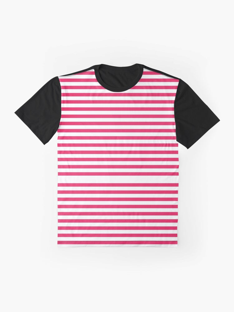 Red and White Stripes Graphic T-Shirt