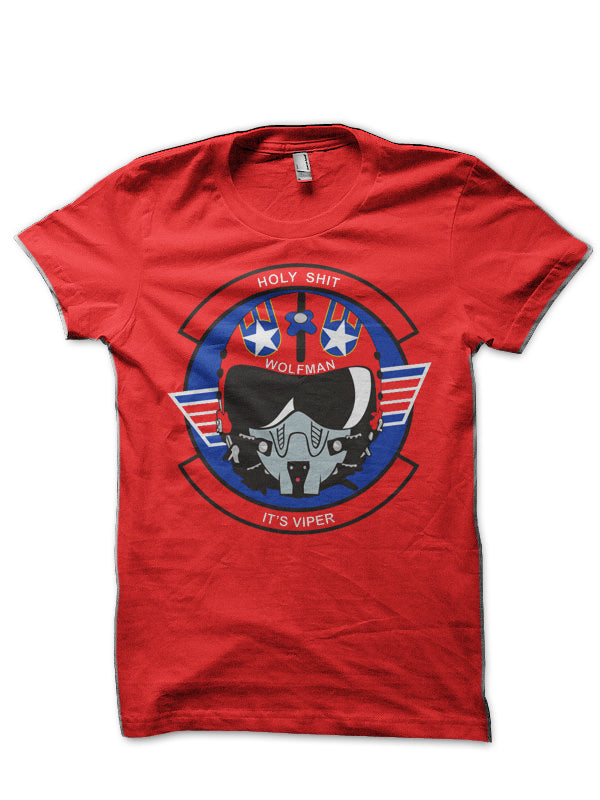 Wolfman Helmet Red T-Shirt