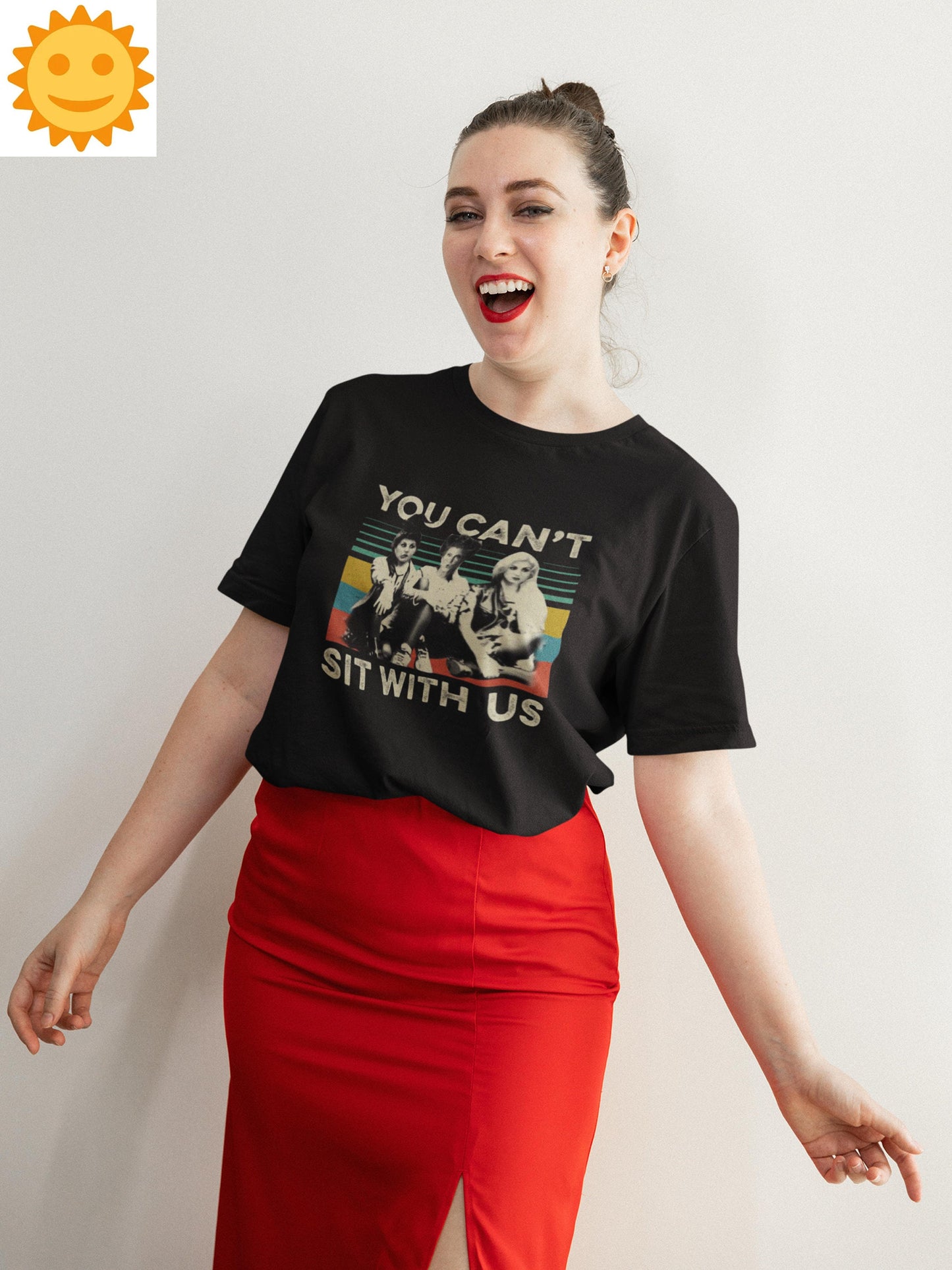 Hocus Pocus You Can't Sit With Us Vintage T-Shirt, Halloween Shirt, Hocus Pocus Shirt, 70s Movie Shirt, Fantasy Movie Shirt, Witch Shirt