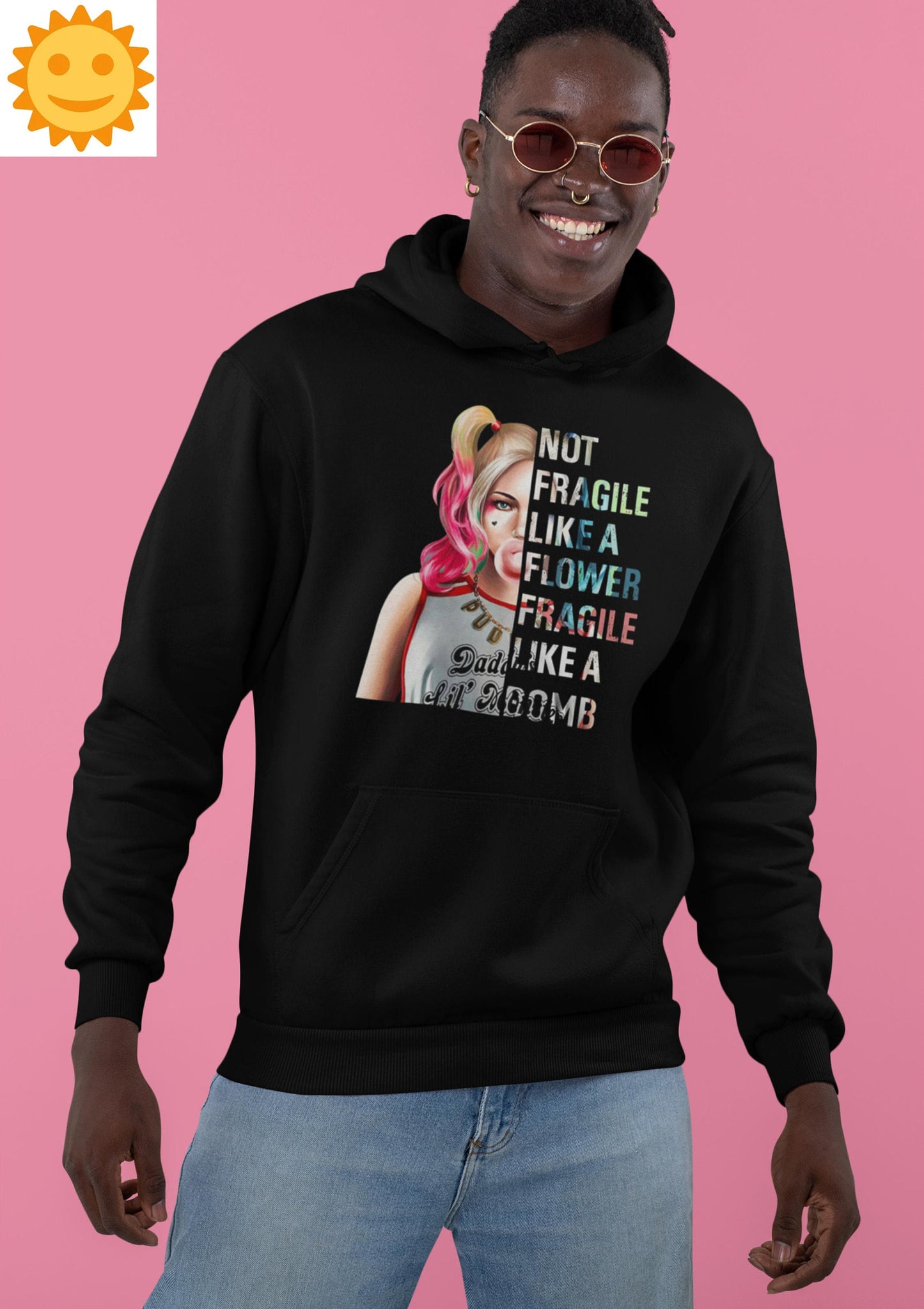 Not Fragile Like A Flower Fragile Like A Bomb Harley Quinn Vintage T-Shirt, Strong Women Shirt, Women Empowered Shirt, Feminist Shirt