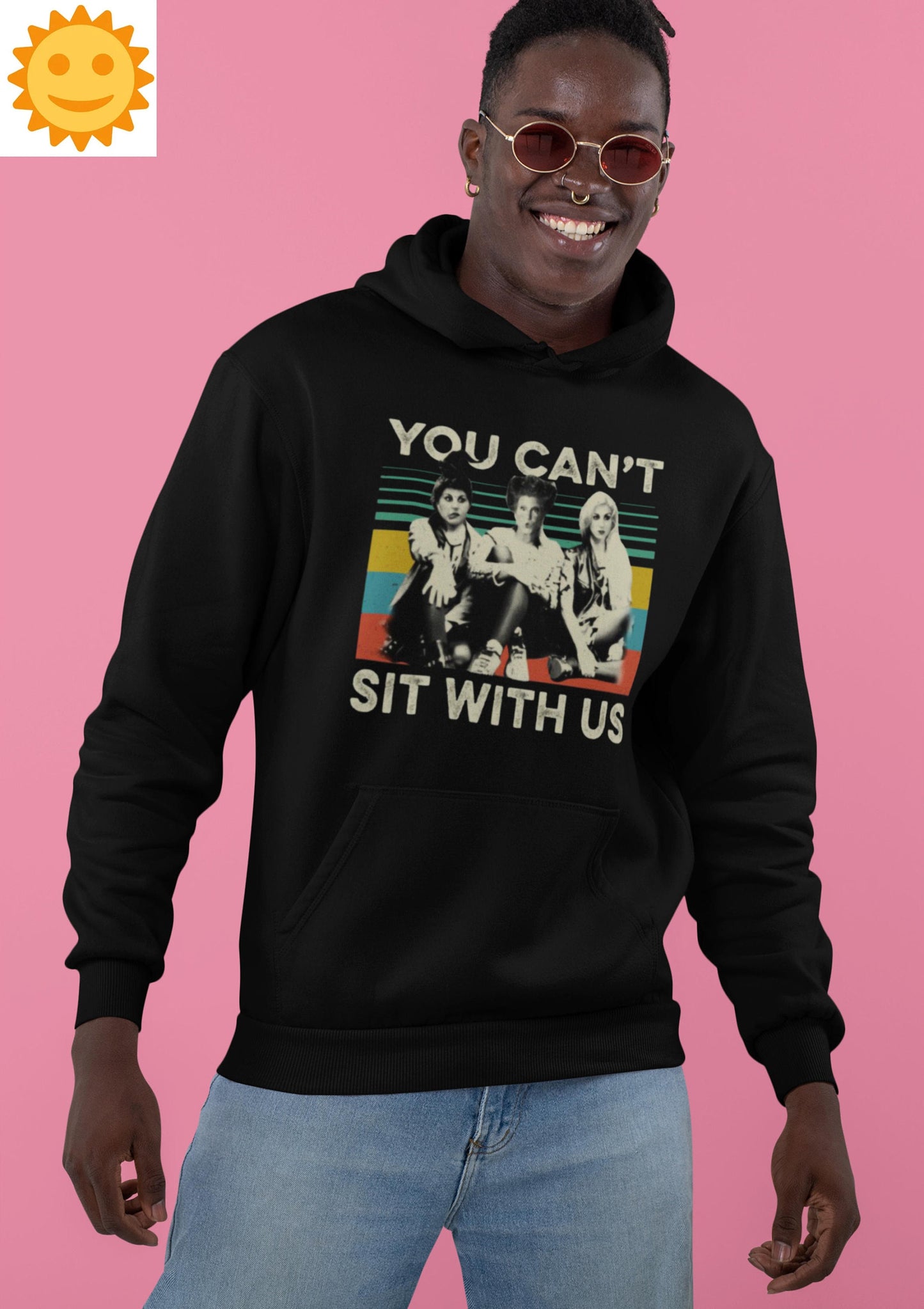 Hocus Pocus You Can't Sit With Us Vintage T-Shirt, Halloween Shirt, Hocus Pocus Shirt, 70s Movie Shirt, Fantasy Movie Shirt, Witch Shirt