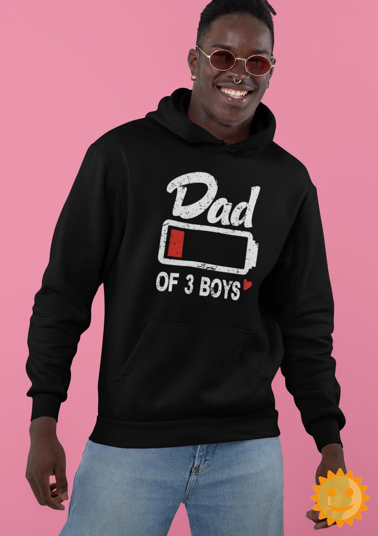 Dad Of 3 Boys Low Battery Vintage T-Shirt, Dad Shirt, Daddy Shirt, Fathers Day Shirt, Father's Day Shirt, Battery Shirt, Dad Lovers Shirt